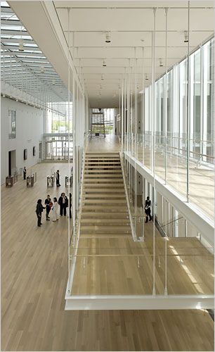 Floating Building Architecture, Suspended Floor, Suspended Stairs, Floating Floors, Monumental Stair, Chicago Art Institute, Museum Stairs, Floating Floor, Floating Stairs