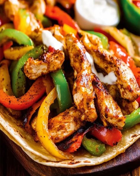 Chicken Fajitas Recipe: Juicy, Flavorful & Easy to Make Chicken Fahitas, Christmas Bunco, Chicken Fajitas Recipe, Sautéed Veggies, Chicke Recipes, Fajitas Recipe, Fresh Tortillas, Chicken Fajita Recipe, Fajita Recipe