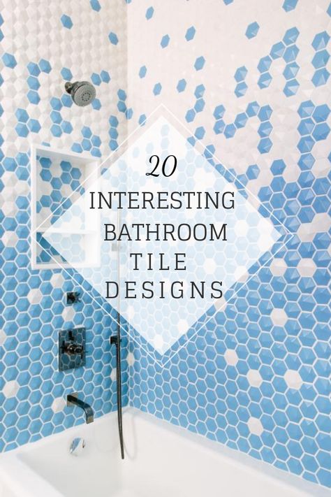 From fair and simple to bold and intricate, these swoon-worthy tile designs will bring whole new life to your bathroom floors, showers and walls — or wherever you choose. Crazy Tile Bathroom, Bathroom Ceramic Tile Ideas Shower Walls, Hgtv Bathrooms, Fun Bathroom Tile, Shower Tile Patterns, Tile Around Bathtub, Bathroom Tiles Combination, Unique Bathroom Tiles, Patterned Bathroom Tiles