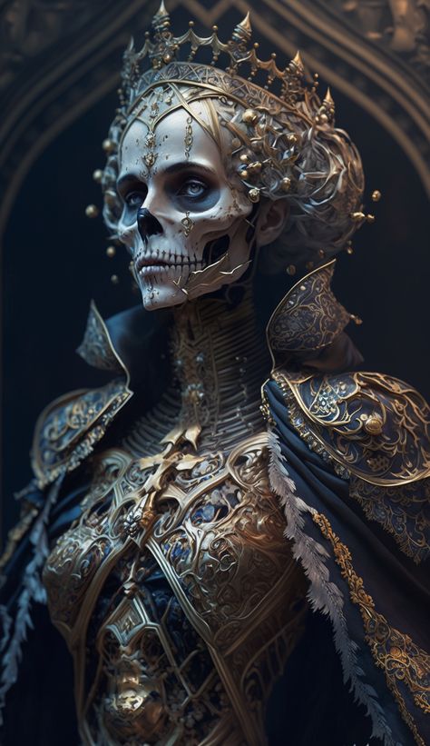 Undead Queen, Human Skull Photography, Midjourneyart Girl, Lich Queen, Skeleton Queen, Zombie Queen, Skull Queen, Notan Art, Weird Photography