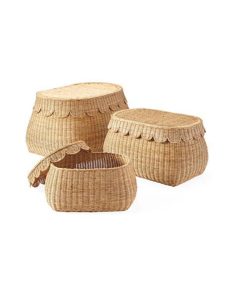 Nursery Design Neutral, Baskets Ideas, Amy Howard, Build Inspiration, Rattan Side Table, Woven Baskets Storage, Serena And Lily, Neutral Nursery, Rattan Basket