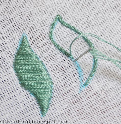 How to satin stitch Embroidery Satin Stitch, Hand Outline, Satin Stitch Embroidery, Embroidery Stitches Beginner, Basic Hand Embroidery Stitches, Embroidery Hand, Hand Embroidery Tutorial, Embroidery Stitches Tutorial, Embroidery Transfers