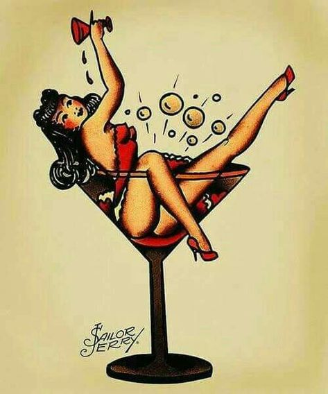 Flash Art Tattoos, Sailor Jerry Flash, Sailor Jerry Tattoo Flash, Jerry Tattoo, Sailor Tattoos, Pin Up Girl Tattoo, Sailor Jerry Tattoos, Art Flash, Kunst Tattoos