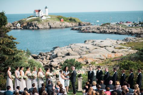 Viewpoint Hotel Wedding Ceremony Viewpoint Hotel Maine Wedding, York Maine Wedding, Hotel Wedding Ceremony, York Maine, Coastal Wedding Inspiration, Map Wedding Invitation, Artistic Wedding, Maine Wedding, Coastal Wedding