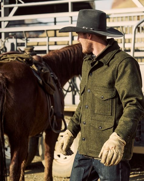 Filson (@filson1897) posted on Instagram: “Field-tested for generations, the Mackinaw Cruiser is our most popular jacket and has been prized for its versatility in the outdoors for…” • Feb 11, 2022 at 5:43pm UTC Mackinaw Cruiser, Filson Mackinaw, Mens Western Wear, Cowboy Life, Mens Western, Cowboy Girl, Big Bad Wolf, Western Rodeo, Bad Wolf