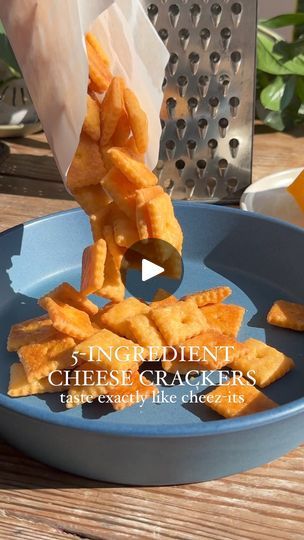 359K views · 6.2K reactions | Homemade Cheez-Its 🧀 | Homemade Cheez-Its 🧀 | By Crowded Kitchen | These homemade five ingredient cheese crackers taste exactly like Cheez Its. Welcome to episode two of Better Than Store Bought, a series where we'll be sharing how to recreate popular store-bought snacks at home. The dough is made with just sharp cheddar, flour, salt, butter, and milk. Roll it out thinly, cut into squares and bake for the perfect, crispy, cheesy snack. Full recipe in the caption below and follow along for more. Cheez It Recipe, Cheez Its, Homemade Cheez Its, Snacks At Home, Store Bought Snack, Crowded Kitchen, Cheesy Snack, Better Version, Cheez It