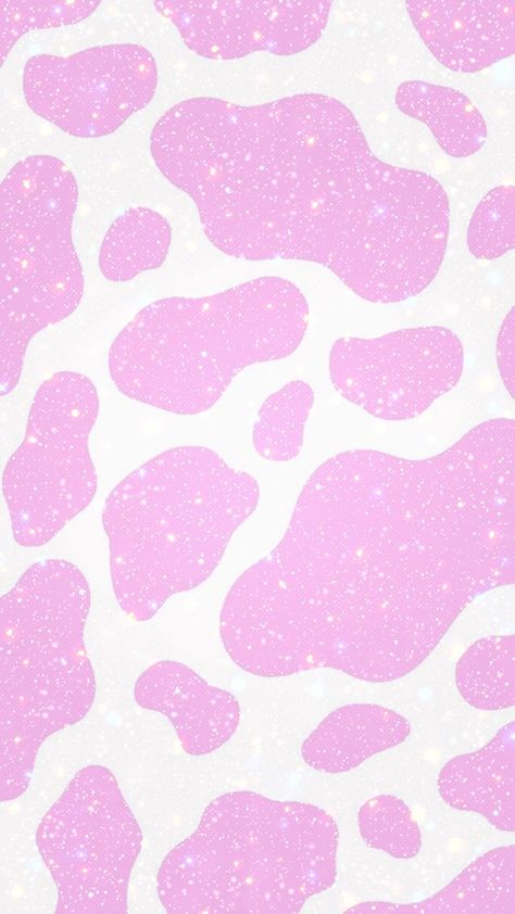 Cow Print Wallpaper, Pink Cow, Iphone Aesthetic, Print Wallpaper, Cow Print, Cute Wallpapers, Cow, Art Pieces, Glitter