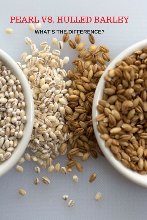 Find out how pearl and hulled barley differ. Which is more nutritious? How to cook each type? When to use only one of them and when you can use either. Come here for all the answers. Hulled Barley Recipes, Pearl Barley Recipes, 310 Recipes, Barley Recipes, Pearled Barley, Barley Grain, How To Cook Barley, Recipes Sides, Barley Recipe