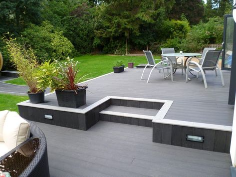 NJ Trex Deck Builder | Top Local Custom Deck Contractor Composite Decking Designs, Small Backyard Decks, Decking Ideas, Patio Deck Designs, Back Garden Design, Deck Designs Backyard, Patio Garden Design, Modern Backyard, Decks Backyard