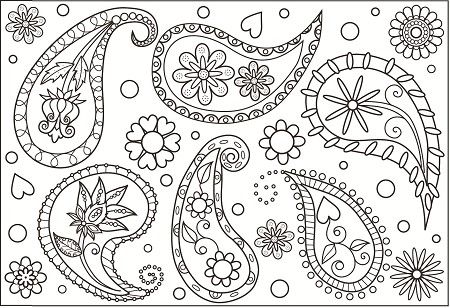 Hampton Arts - Outlines Wood Mounted Stamp - Paisley Background Paisley Drawing, Simple Coloring Pages, Paisley Background, Tooth Fairy Certificate, Art Outline, Outline Design, Hampton Art, Pumpkin Coloring Pages, Printable Certificates