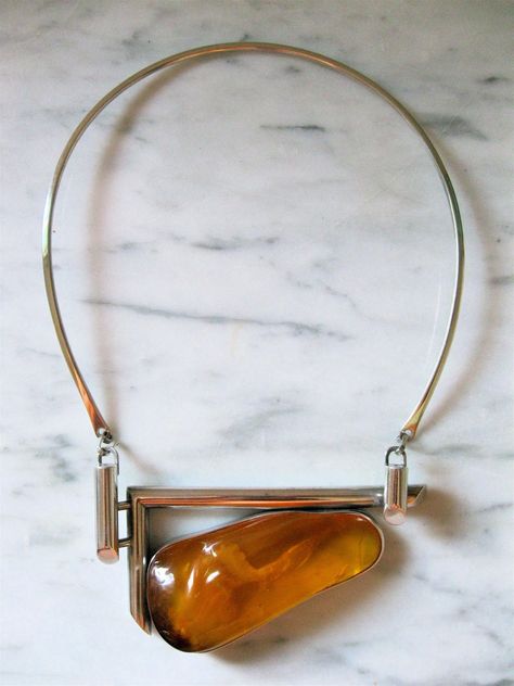 Modernist Jewelry, Amber Pendant, Amber Necklace, Amber Jewelry, Contemporary Jewellery, Contemporary Jewelry, Baltic Amber, Please Wait, Modern Jewelry