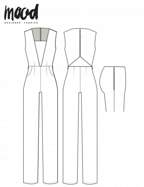 Jumpsuit Sewing Pattern, Jumpsuit Sewing, Mood Sewciety, Sewing Patterns Free Women, Dress Sewing Patterns Free, Mood Designer Fabrics, Trendy Sewing Patterns, Sewing Pants, Sewing Projects Clothes