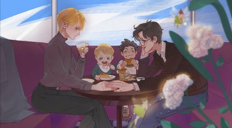 Mpreg Anime, Draco Malfoy Fanart, Drarry Fanart, Harry Draco, Gay Harry Potter, Harry Potter Feels, Harry Potter Artwork, Harry Potter Comics, Harry Potter Ships