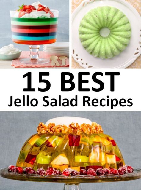 Layered Jello Salad, Christmas Jello Salad, Jello Cottage Cheese Salad, Jello Salad Recipes, Fruit Cocktail Salad, Blueberry Jello Salad, Green Jello Salad, Jelly Salad, Christmas Jello