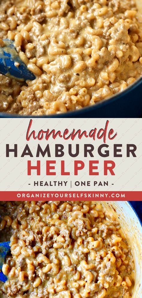 Turkey Helper Homemade, Weight Watchers Hamburger Helper, Turkey Hamburger Helper, Homemade Hamburger Helper Easy, Hamburger Helper Easy, Healthy Easy Meal Prep, Cheeseburger Skillet, Skillet Casserole, Easy Meal Prep Recipes