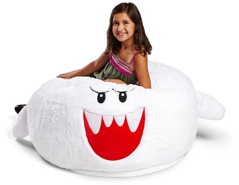 Nintendo Super Mario Boo Bean Bag Chair Nintendo Room, Mario Boo, Super Mario Room, Mario Room, Small Bean Bags, Mario E Luigi, Gaming Chairs, Gamer Room, Lego Batman