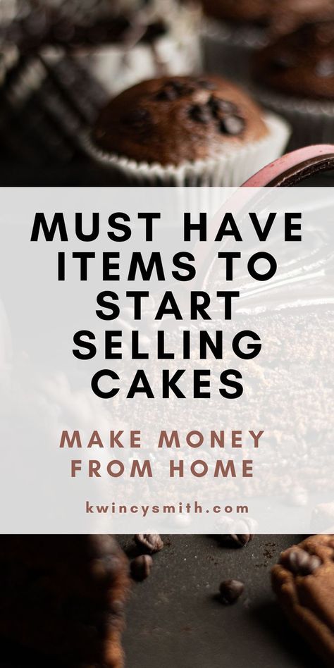 When starting a home baking business it is hard to know what all you will need! It is easy to get excited and buy all the cute and trendy supplies. Here is a list of items you need to start selling cakes from home. Selling Baked Goods, Start A Bakery, Baked Goods To Sell, Best Baked Goods, Sweets Business, Baking Business Ideas, Bakery Business Plan, Sweet Business, Home Baking Business