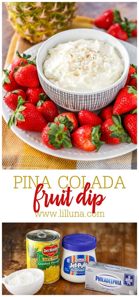 Coconut Fruit Dip, Pina Colada Dip, Cream Cheese Bean Dip, Bean Cheese Dip, Cream Cheese Fruit Dip, Fruit Dips, Dips Recipes, Pineapple And Coconut, Vegetarian Gluten Free