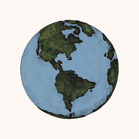 Hand-drawn globe illustration | premium image by rawpixel.com / Noon Globe Graphic Design, World Map Illustration, Globe Illustration, Africa Continent, Art Logos, Earth Poster, Map Of Africa, Earth Illustration, Poster Project