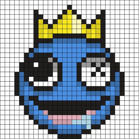 Rainbow Friends Perler Beads, Roblox Perler Bead Patterns, Roblox Perler Beads, Smiling Friends Perler Bead, Perler Beads Ideas Pattern, Rainbow Perler Bead Patterns, Friends Perler Beads, Blue Pixel Art, Pixel Art Pattern Design