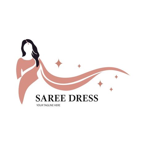 Saree Shop Logo, Fashion Designer Logo Design, Saree Logo Design Ideas, Saree Logo Design, Women Fashion Logo Design, Bridal Logo Design, Dress Shop Logo, Dress Logo Design, Fashion Design Logo Clothing