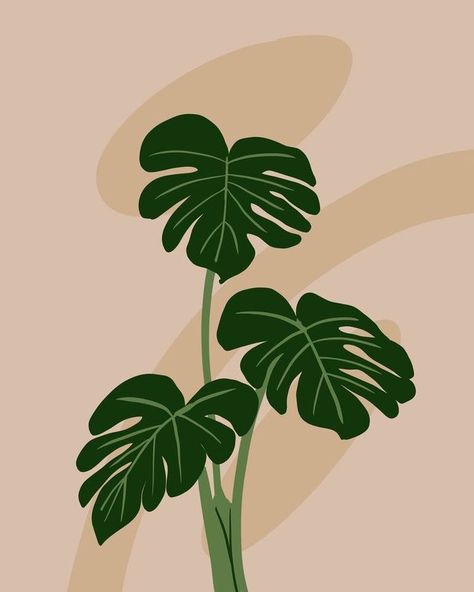 Leaves Room Decor, Leaf Home Decor, Art Leaves, Tropical Art Print, Boho Painting, Plant Art Print, Leaves Art, Leaf Illustration, Leaf Wall