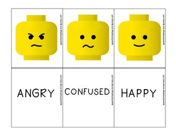 Free! Lego Emotion Memory Match - 16 cards! Lego Emotions, Emotions Board, Feelings Lessons, Social Work Activities, School Psychology Resources, Lego Therapy, Lego Theme, Positive Behavior Support, Social Skills Lessons