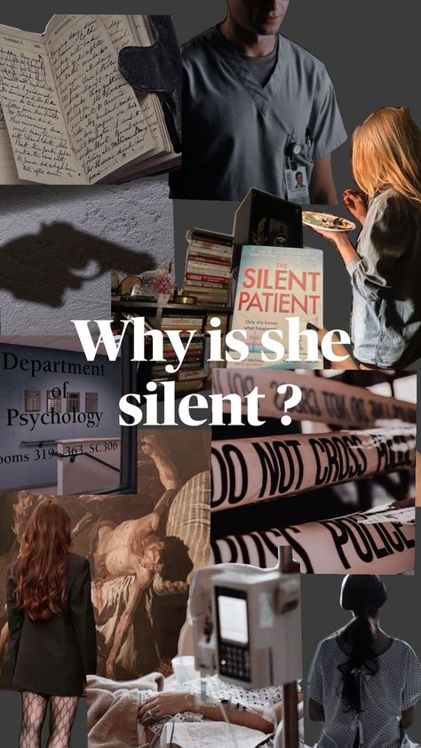 THE SILENT PATIENT Silent Patient Book Aesthetic, The Silent Patient Aesthetic, Silent Patient Book, Alicia Berenson, The Silent Patient, 2024 Books, Fav Books, Aesthetic Books, Unread Books