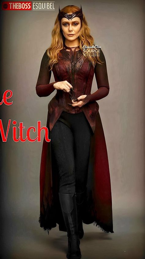 Scarlett Witch Costume, Scarlet Witch Costume, Black Widow And Hulk, Scarlet Witch Cosplay, Witch Photos, Witch Cosplay, Elizabeth Olsen Scarlet Witch, Scarlet Witch Marvel, Sassy Outfit