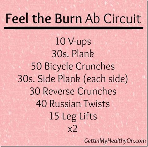 Feel the Burn Ab Circuit Circuit Workouts, Abs Circuit, Beach Bod, Ab Circuit, Basketball Tricks, Yoga For Runners, Insanity Workout, Yoga For Balance, Reverse Crunches