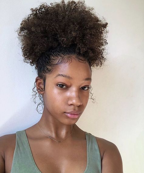 Hairstyles For Afro Hair, Afro Puff Ponytail, Helpful Products, Puff Ponytail, Hair Goal, Natural Hair Twist Out, Hair Puff, Bald Girl, Natural Hair Twists