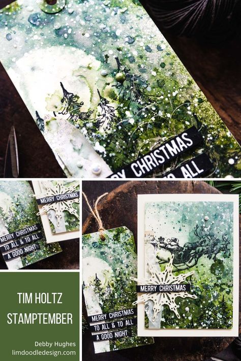 Stamptember 2021 Tim Holtz, Pine Tree Tags, Tim Holtz Stamptember 2021, Tim Holtz Cards Ideas, Tim Holtz Christmas Cards Ideas, Card Sets Handmade, Tim Holtz Christmas Cards, Stampers Anonymous Christmas, Christmas Cards Handmade Diy