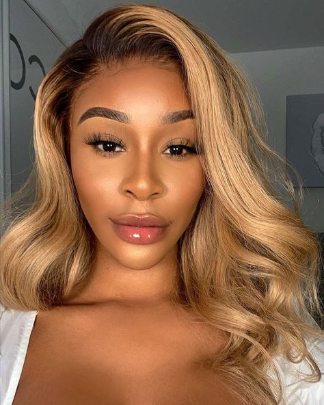 T1B/27 Ombre Color Lace Frontal Wig 12-26Inch, 180% Density Dye For Black Women, Hair Dye For Black Women, Honey Blonde Hair Dye, Honey Blonde Side Part Wig, Middle Part Honey Blonde Wig, Mariam Musa, Straight Honey Blonde Wig, Blonde Wig Blonde Eyebrows, Honey Blond Highlight Wig