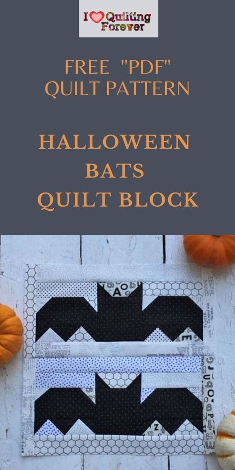 Bat Quilt Block, Bat Quilt, Quilt Diy, Halloween Quilt Patterns, Halloween Sewing Projects, Free Quilt Tutorials, Fall Quilt Patterns, Halloween Quilt, Halloween Sewing