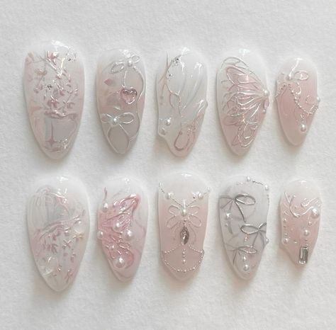 xiaohongshu nails, chinese trendy nails, korean trendy nails, long nails, nail inspo inspiration, nail tech, nail tutorial, cute nails, pretty nails, nail art, birthday nails, kpop nails, trendy nails, nail art, 3d nails Nail Art Birthday, Nails Korean Style, Chinese Nails Designs, Xiaohongshu Nails, Chinese Nails, Korean Nail, Korean Nail Art, Asian Nails, Hello Nails