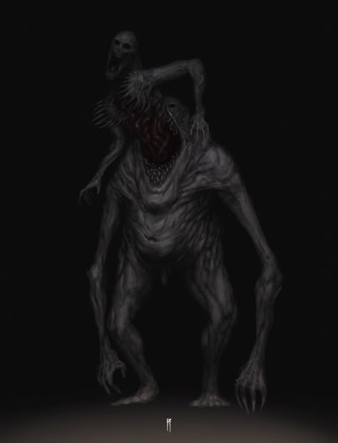 Monsters Scary, Shadow Creatures, Nightmares Art, Dark Creatures, Arte Peculiar, Body Horror, Creature Artwork, Horror Monsters, Creepy Horror