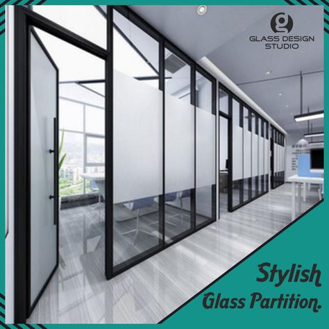 Modern Office Design Inspiration, Glass Office Partitions, Glass Wall Systems, Glass Partition Wall, Partition Walls, Sliding Folding Doors, Movable Walls, Dental Office Decor, Office Design Inspiration