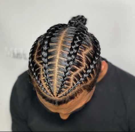 Male Prom Hairstyles, Braided Back Hairstyles Men, Braids With Fade Men Black, Canerow Hairstyles For Men, Men's Braided Hairstyles, Braids With Tapered Sides And Back Men, Men 4 Braids, Corn Row Men, Stitch Braids Men Black