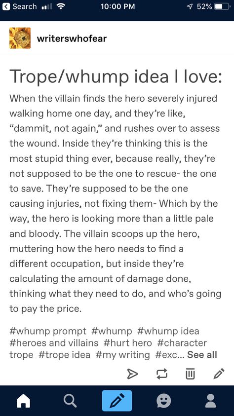 Villian Hero Prompts, Superhero X Villian Prompts, Book Prompts Villain X Hero, Villain Saves Hero Prompt, Villain To Lover Prompts, Villian And Hero Prompt, Superhero Ideas Writing, Hero And Villain Writing Prompts Whump, Civilian X Villian Prompts