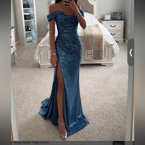 Blue ball gowns