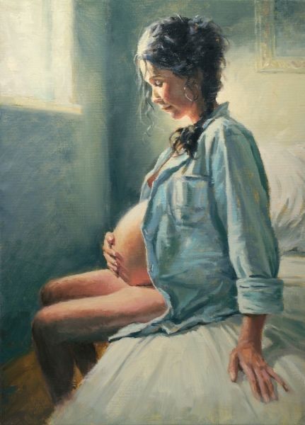 Pregnant Painting, Pregnancy Painting, Pregnant Art, Pregnant Tips, Arte Pin Up, Birth Art, Pregnancy Art, A Pregnant Woman, Beautiful Pregnancy