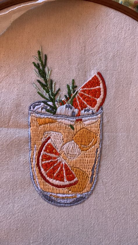 Aperol Embroidery, Margarita Embroidery, Sunglasses Embroidery, Drink Embroidery, Cocktail Embroidery, Brand Direction, Food Embroidery, Tshirt Embroidery, Fruit Embroidery