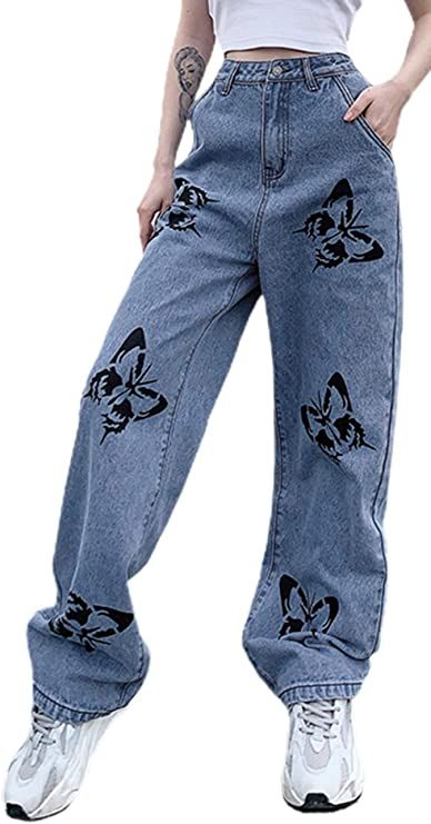 Baggy Jeans For Women, Cute Streetwear, Denim Pants Fashion, Stretch Denim Pants, Streetwear Jeans, Custom Jeans, Trendy Jeans, Cute Pants, Baggy Trousers