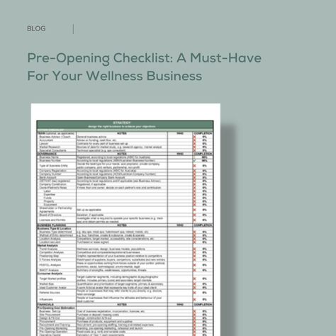 Opening a wellness business, like a spa, can be an exciting but overwhelming experience. Countless tasks must be completed before the grand opening, and getting lost is easy. By using this checklist, wellness business owners can save time, avoid costly mistakes, and ensure that their business is set up for success from the very beginning. Pre Opening, Spa Owner, Spa Business, Wellness Industry, Wellness Business, Online Journal, Online Reviews, Brand Development, Social Responsibility