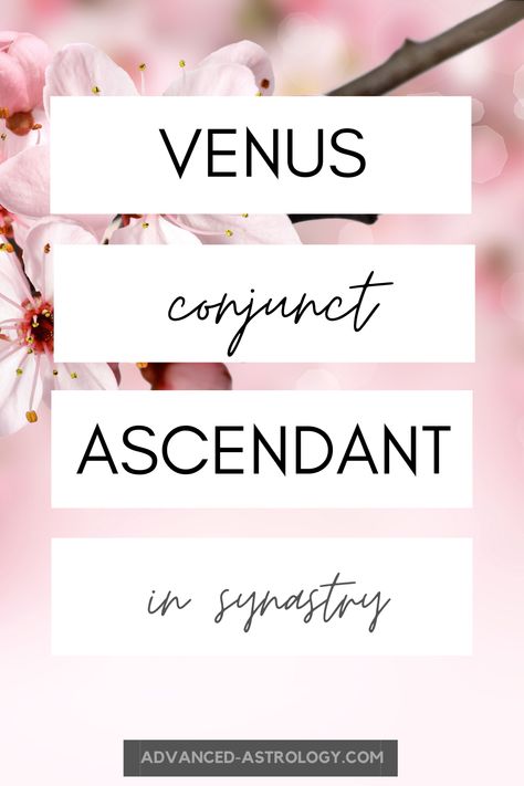 There are some synastry aspects that indicate compatibility and attraction between two people. Venus conjunct ascendant synastry is definitely one of them! Planets conjunct the ascendant in synastry are extremely important. As the ascendant is a very personal feature of the birth chart, when someone’s planets touch it synastry, there is a lot going on.... Venus Conjunct Ascendant, Synastry Aspects, Synastry Astrology, Pluto Retrograde, Venus Retrograde, Mars Retrograde, Zodiac Love Compatibility, Chart Astrology, Aries And Libra