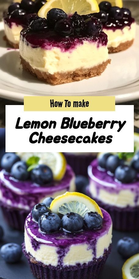 Discover the perfect blend of zesty lemon and sweet blueberries with these mini cheesecakes topped with crunchy streusel! Ideal for a cozy evening, these delightful desserts are easy to make, only take 45 minutes, and are sure to impress your family and friends. Enjoy a burst of flavor in every bite! #LemonBlueberryCheesecakes #MiniDesserts #FallBaking Blueberry Topping For Cheesecake, Lemon Blueberry Cheesecake, Blueberry Topping, Cheesecake Toppings, Cozy Evening, Streusel Topping, Mini Cheesecakes, Blueberry Cheesecake, Fall Baking