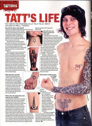 Ville Valo Tattoos Heartagram Tattoo, Body Modification Piercings, Tattoos Pictures, 2000s Nostalgia, Ville Valo, Art Body, Different Tattoos, Body Modification