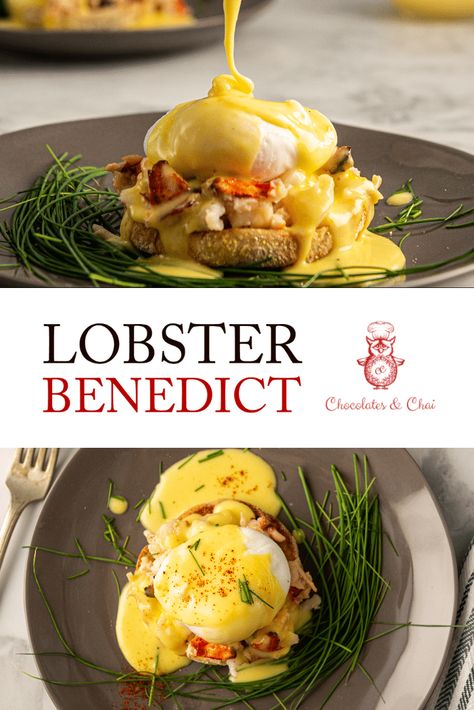 Lobster Breakfast Recipes, Upscale Breakfast, Eggs Benedict Brunch, Lobster Benedict, Seafood Breakfast, Microgreen Recipes, Lobster Eggs, Benedict Recipe, Beach Breakfast