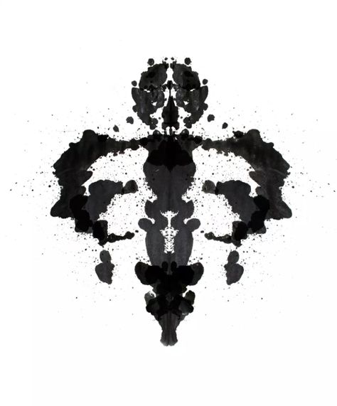 Ink Blot, White, Black, Design