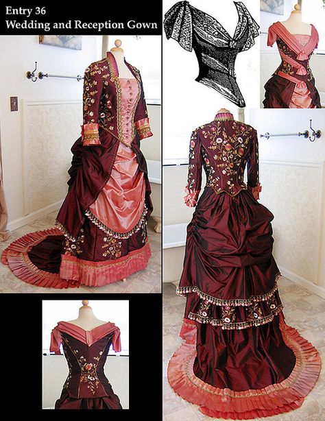 Victorian Dress Pattern, 1880s Fashion, Victorian Dresses, 1800s Fashion, Bustle Dress, Victorian Costume, Historical Dress, 19th Century Fashion, Old Dresses